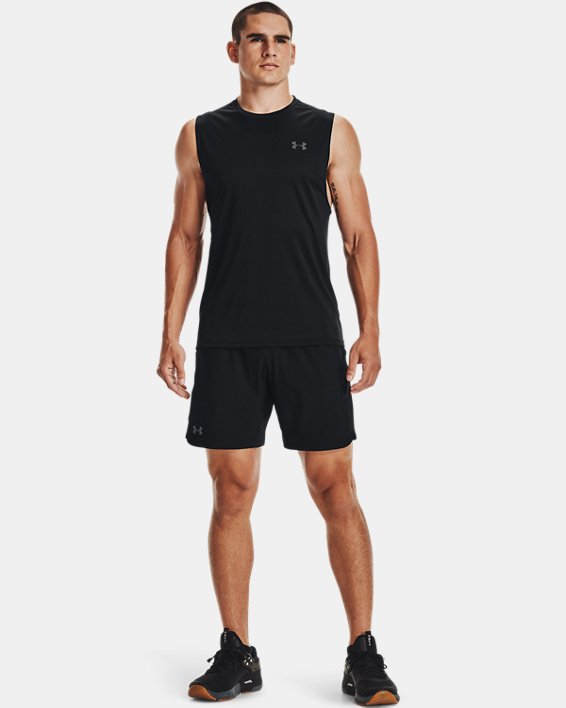 เสื้อกล้าม UA Velocity Muscle สำหรับผู้ชาย in Black image number 2